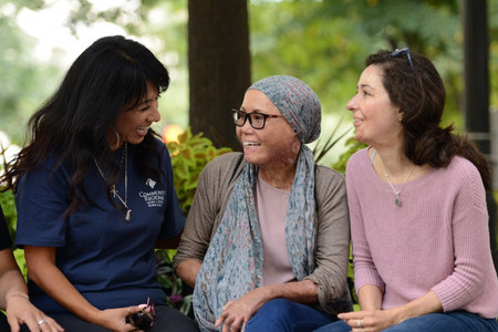 A photo of three survivors.